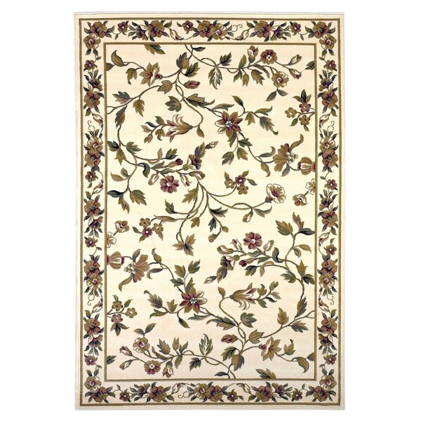 Homeroots 2 ft. 3 in. x 3 ft. 3 in. Polypropylene Ivory Area Rug 353269 - main